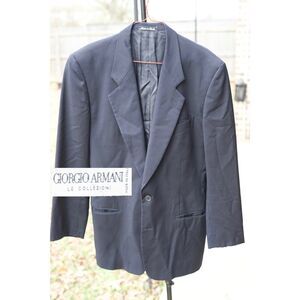 Giorgio Armani Le Collezioni Suit Jacket Blazer Wool Missing Bottom Button FLAW